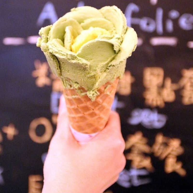  O Rose 花朵造型的高品質冰淇淋店/(台北美食)(捷運忠孝敦化站)